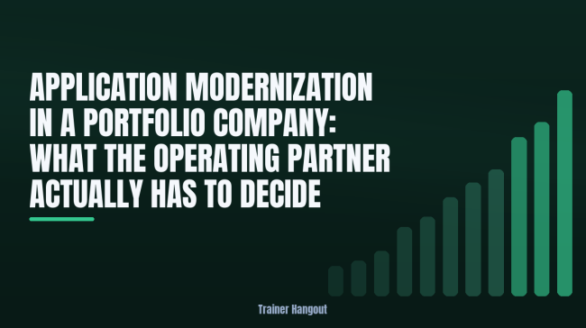 Application Modernization in a Portfolio Company: What the Operating Partner Actually Has to Decide